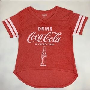 Coca Cola Juniors Red Short Sleeve T-shirt Size XL